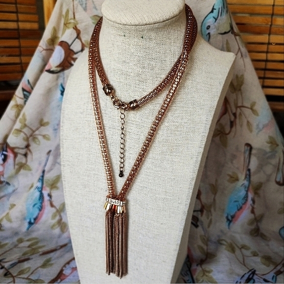 3 Gold Tone Metal Mesh Tube Clear  Rhinestone Bracelets New York & Company NWT - Picture 13 of 13